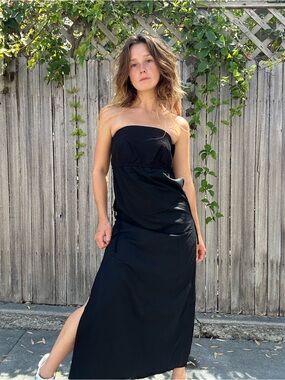 NWT DIISH strapless Black Maxi Dress